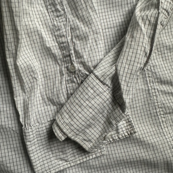 COPY - Diesel shirt grid pattern long sleeve white and black - Picture 5 of 6